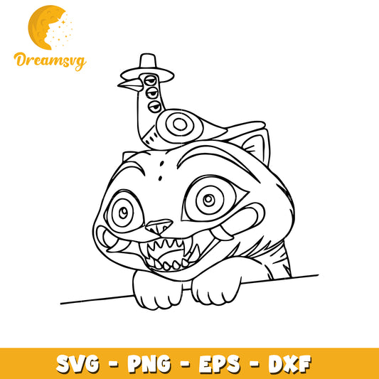 Cute and funny tiger svg, huntrix derpy tiger svg, funny kpop tiger svg