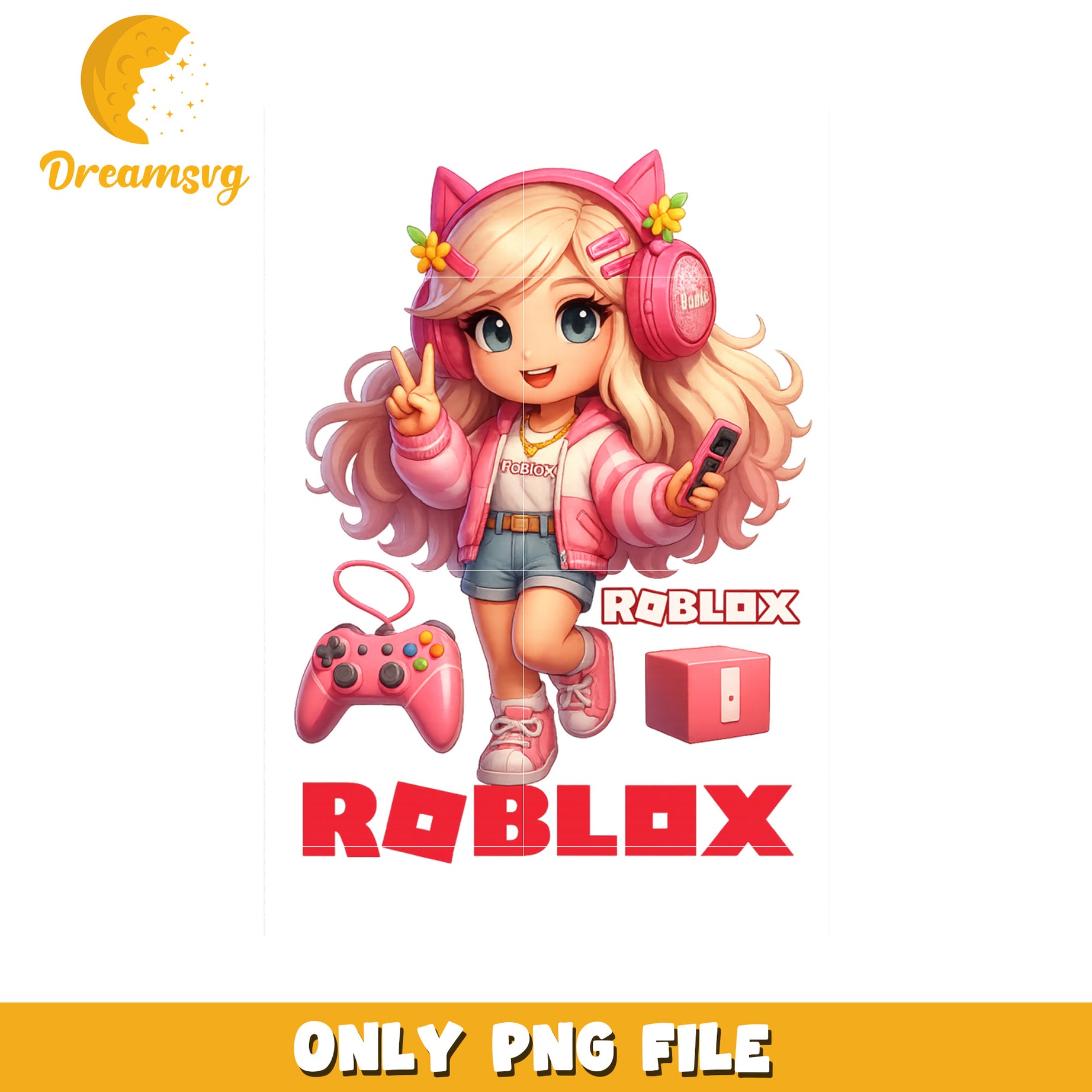 Cute and lovely girl png, roblox fan art png, roblox design png
