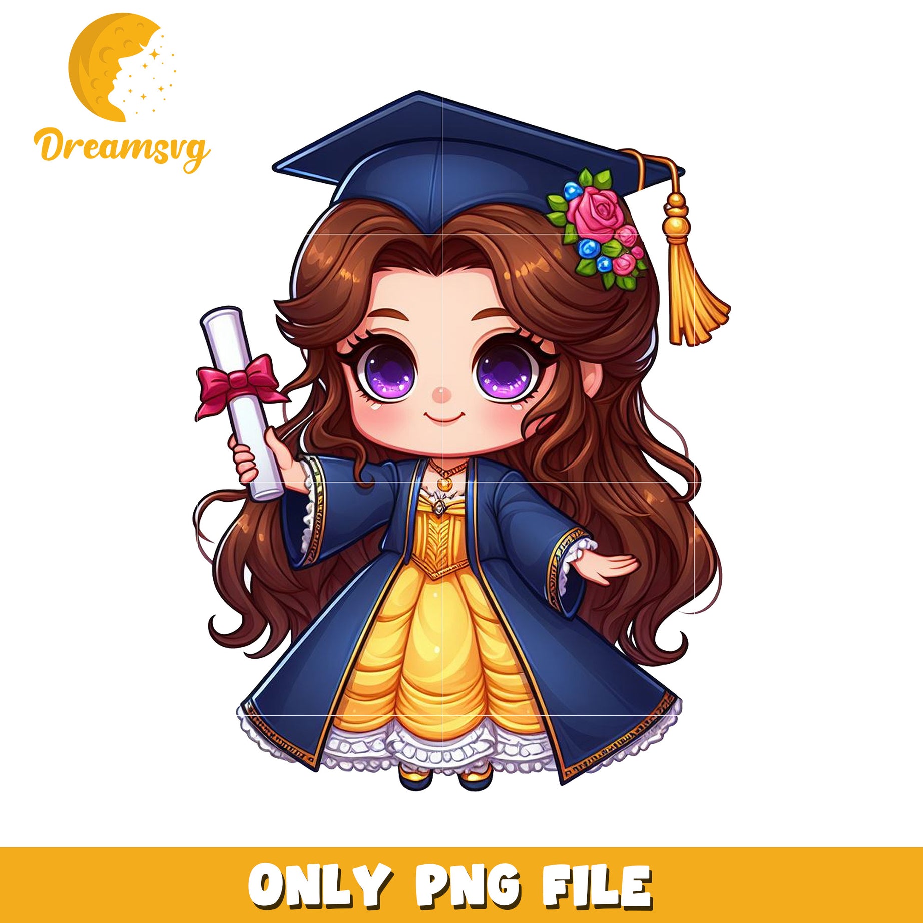 Cute belle graduation png, beauty and the beast png, disney princess png