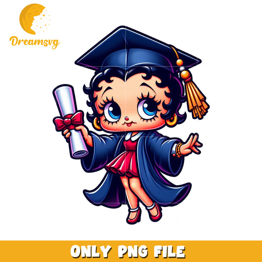 Cute betty boop graduation png, cartoon betty boop png, betty boop characters png