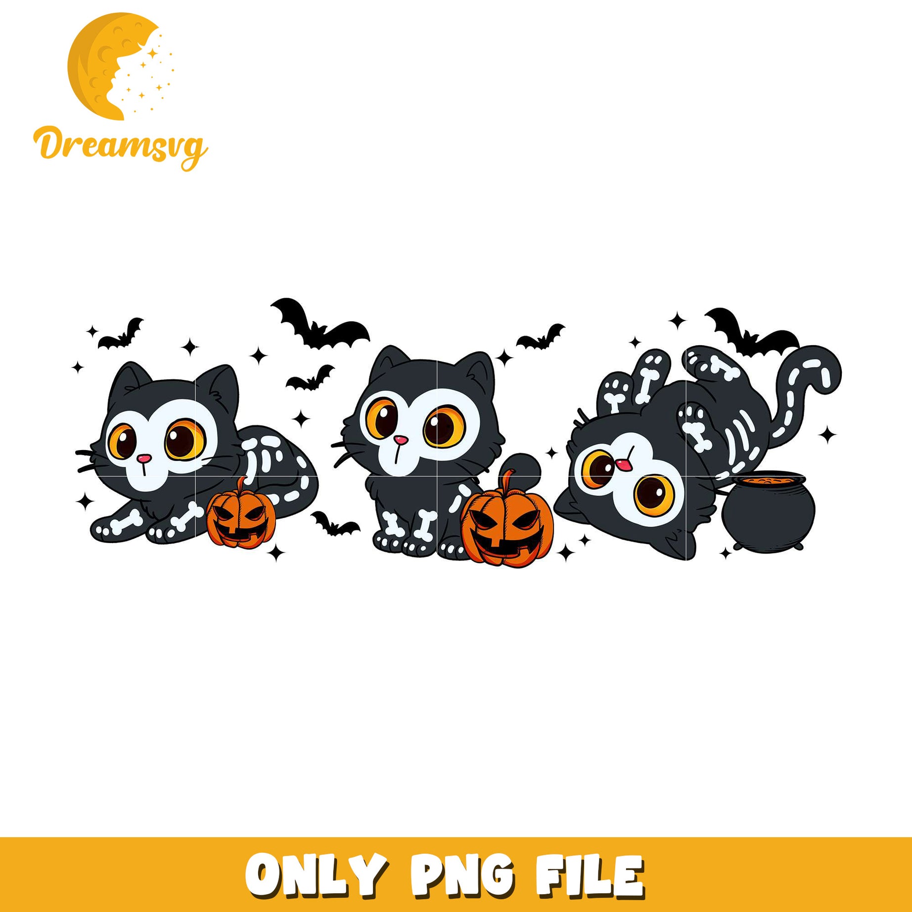 Cute black cat skeleton png, halloween games​​ png, halloween cookies​ png