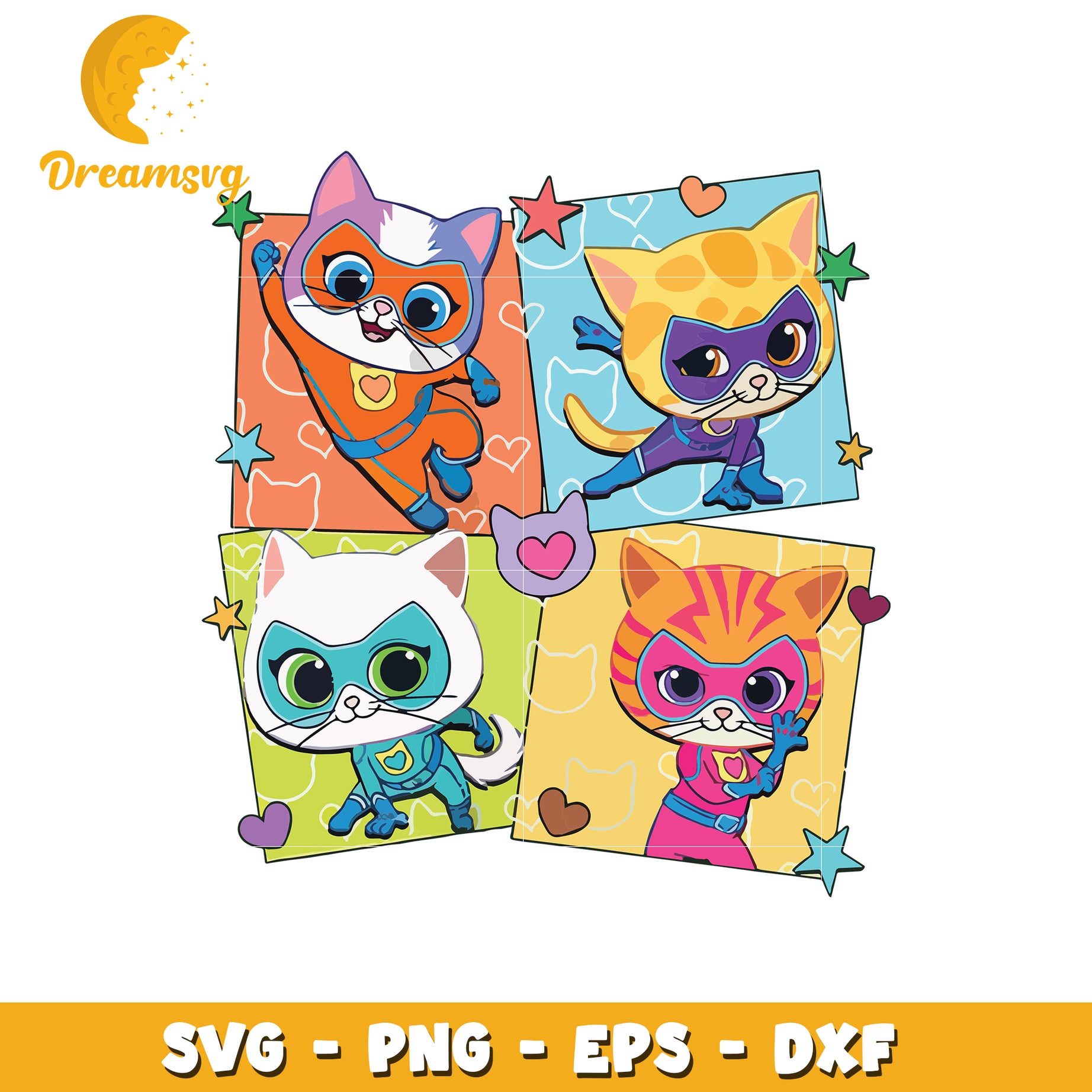 Cute cat characters svg, disney cartoons svg, disneyland svg