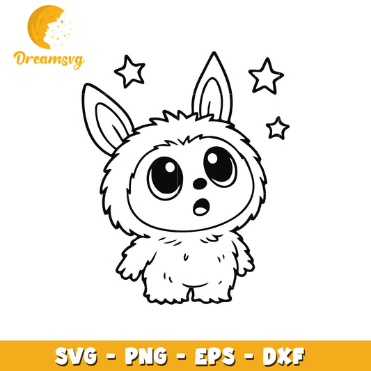 Cute chibi labubu svg, halloween svg, popmart labubu svg