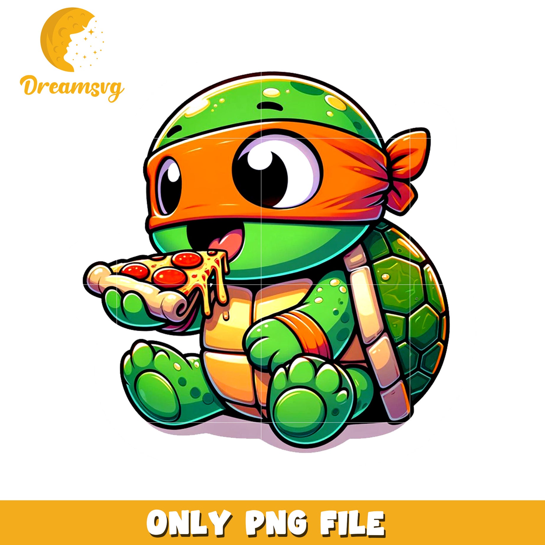 Cute chibi michelangelo png, funny turtle png, ninja turtle png
