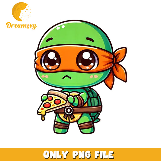 Cute chibi michelangelo png, ninja turtles​ png, funny turtles cartoon png