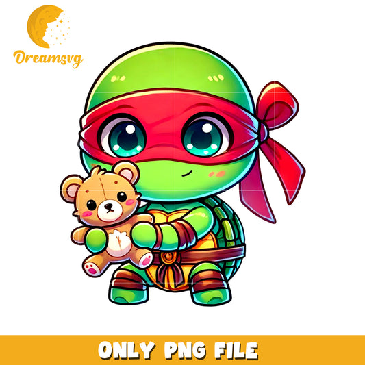 Cute chibi raphael png, cute turtle png, teenage mutane ninja turtles png