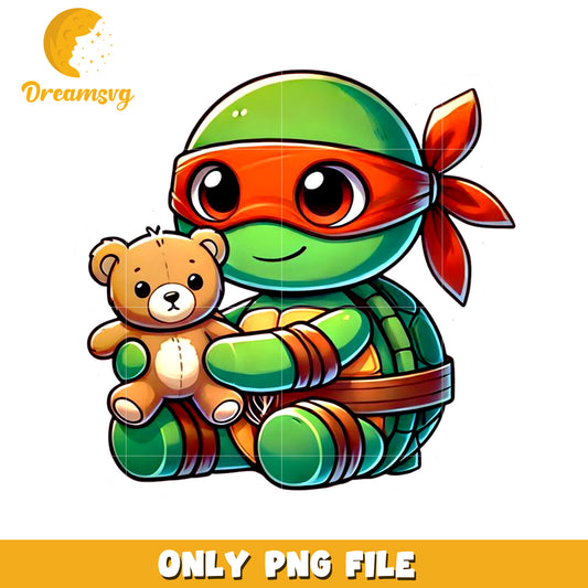 Cute chibi reaphael png, funny turtle png, ninja turtle png