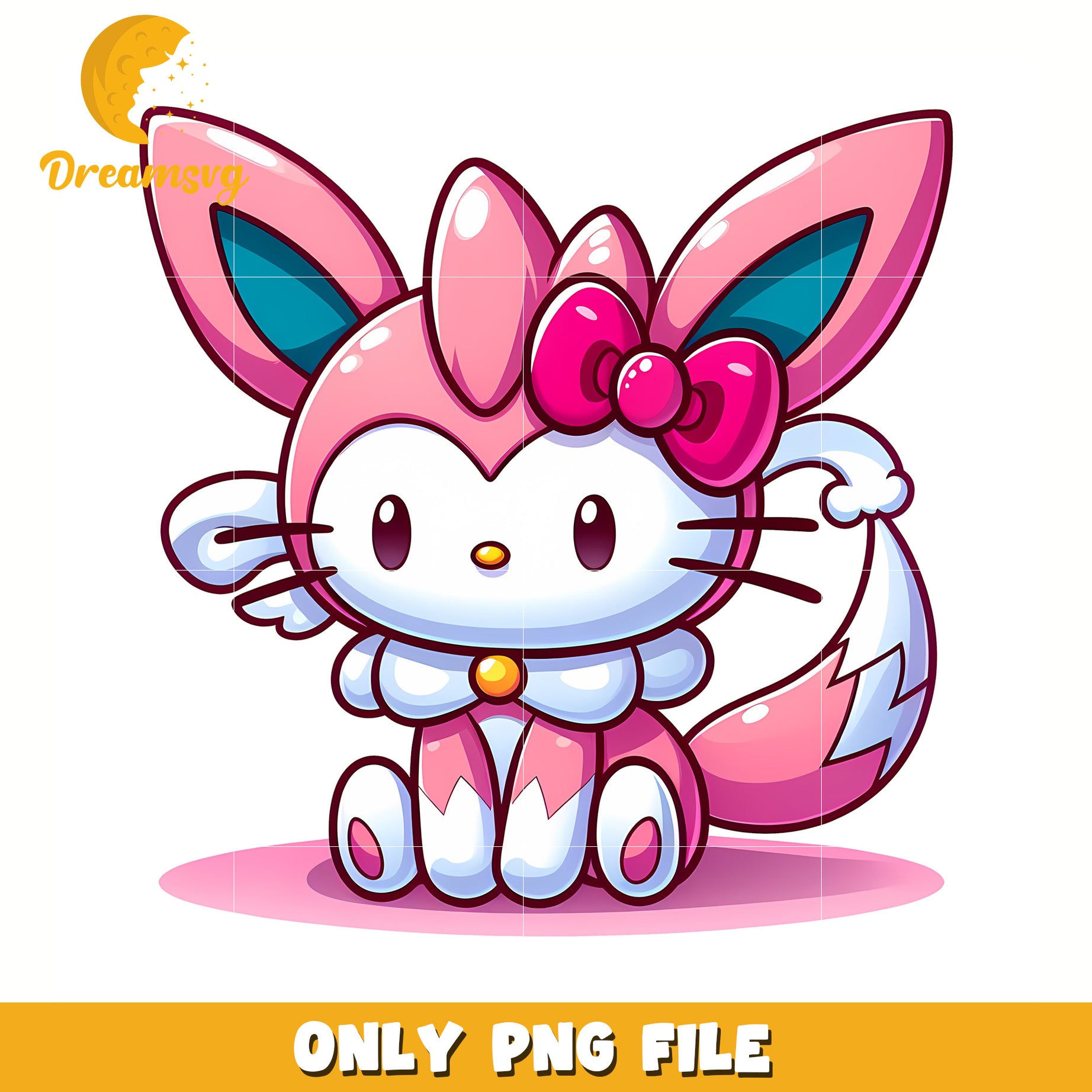 Cute fox pokemon kitty png, hello kitty png, hello kitty toys png