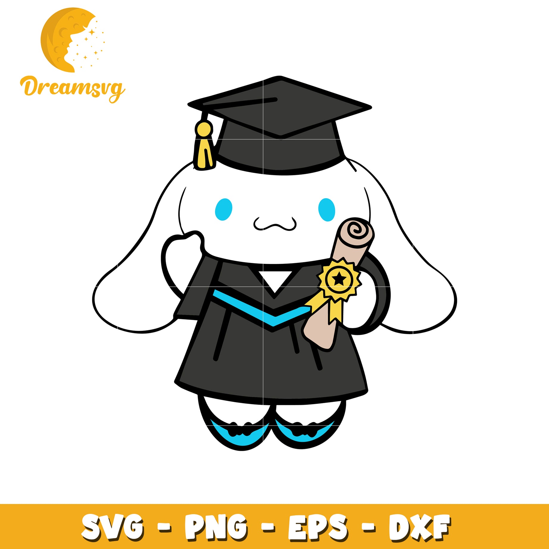 Cute graduation hello kitty svg for celebrations and crafts, graduation svg (2)