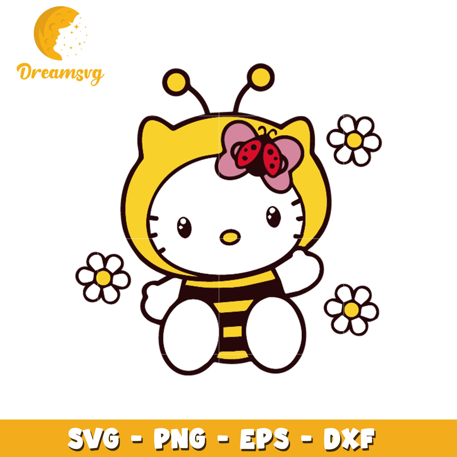 Cute hello kitty cosplay bee svg, cute hello kitty svg