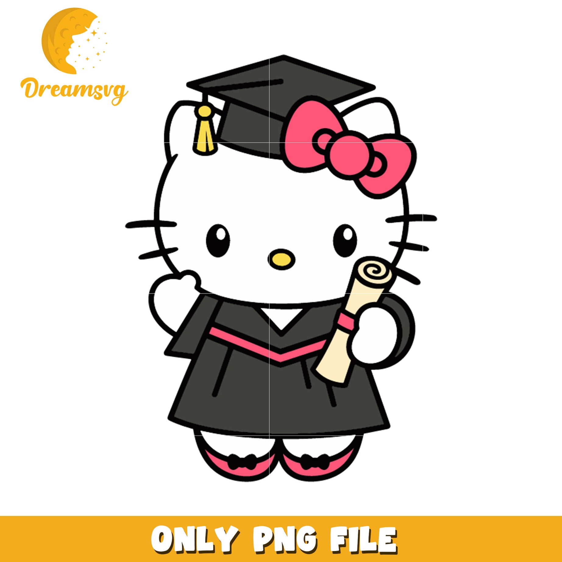 Cute hello kitty graduation png, hello kitty toys png, back to school png
