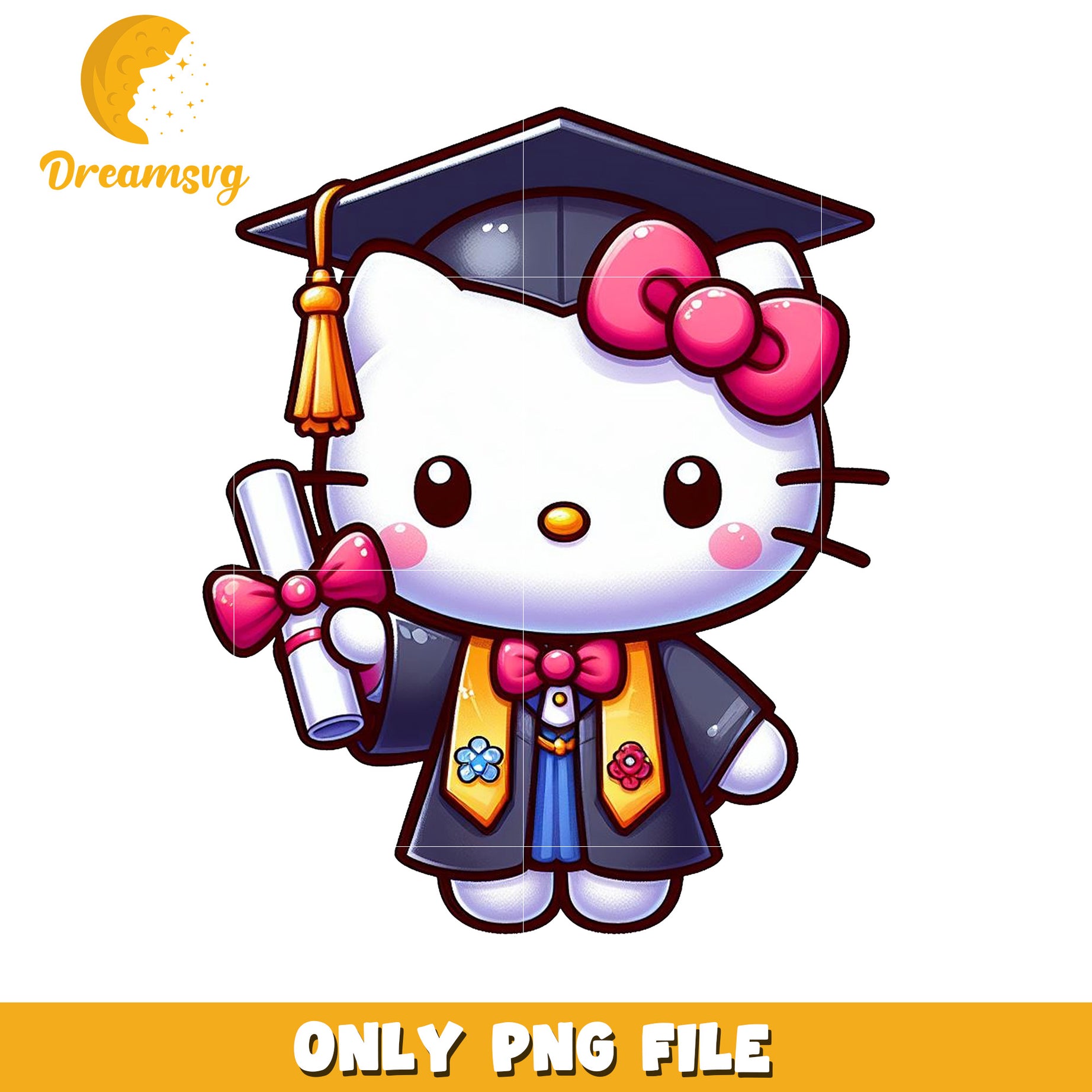 Cute hello kitty graduation png, kello kitty toys png, disney characters png