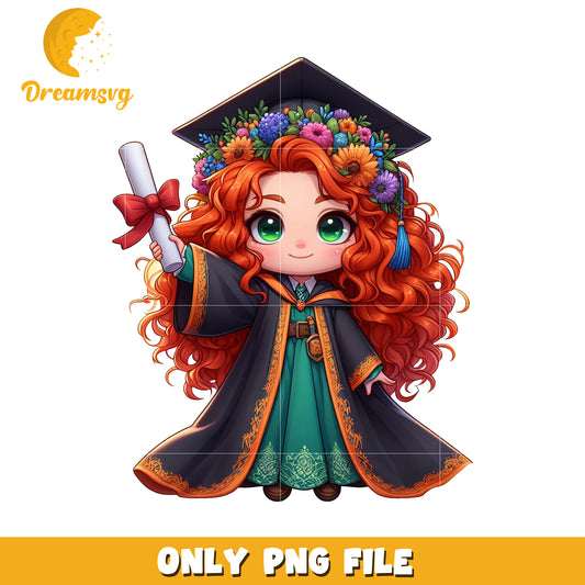 Cute jasmine graduation  design png, disney brave movie png, disney princess png