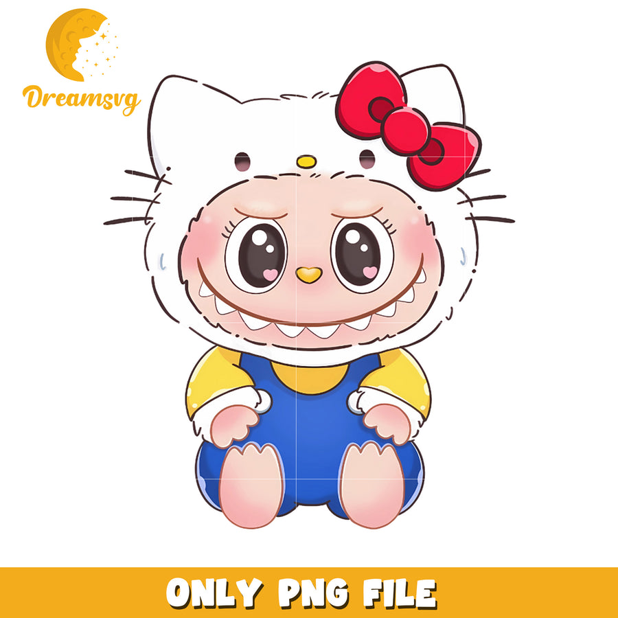 Cute labubu hello kitty design png, labubu toys png, labubu characters png