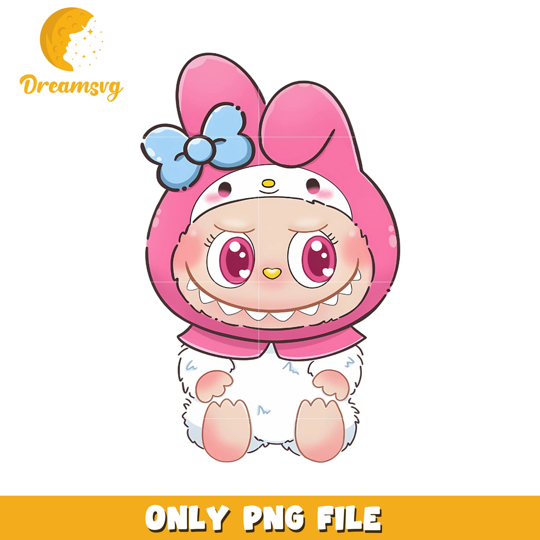 Cute labubu melody design png, labubu toys png, labubu characters png