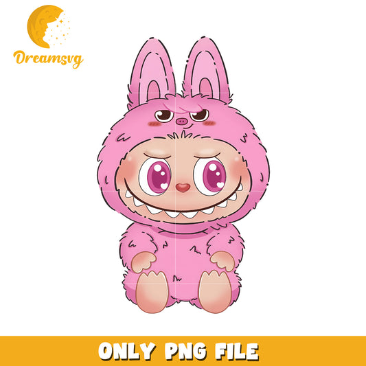 Cute labubu pink pig design png, labubu toys png, labubu characters png