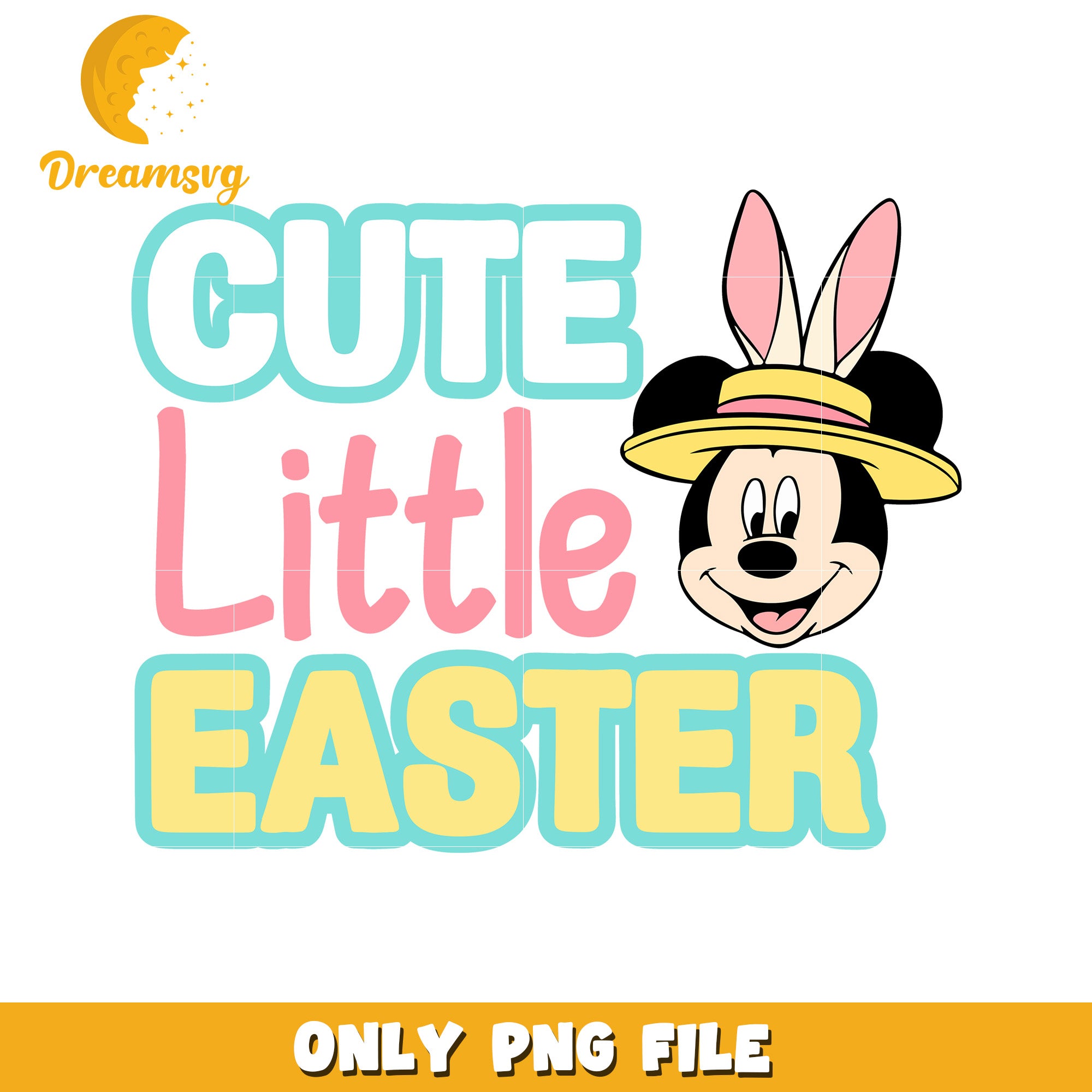 Cute little easter mickey bunny png, easter bunny png, disney png