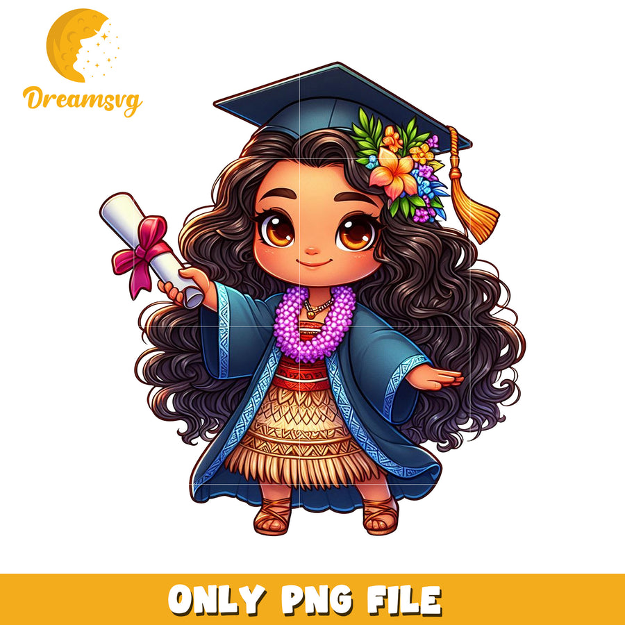 Cute moana graduation  design png, disney moana movie png, disney princess png