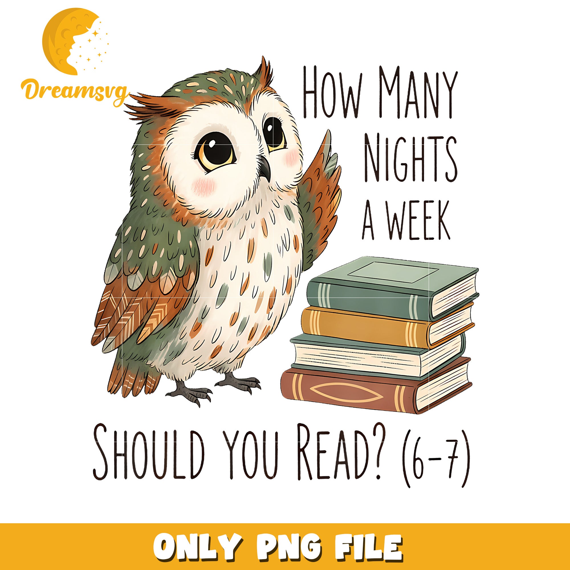 Cute owl six seven meme png, funny clipart png, dark meme png