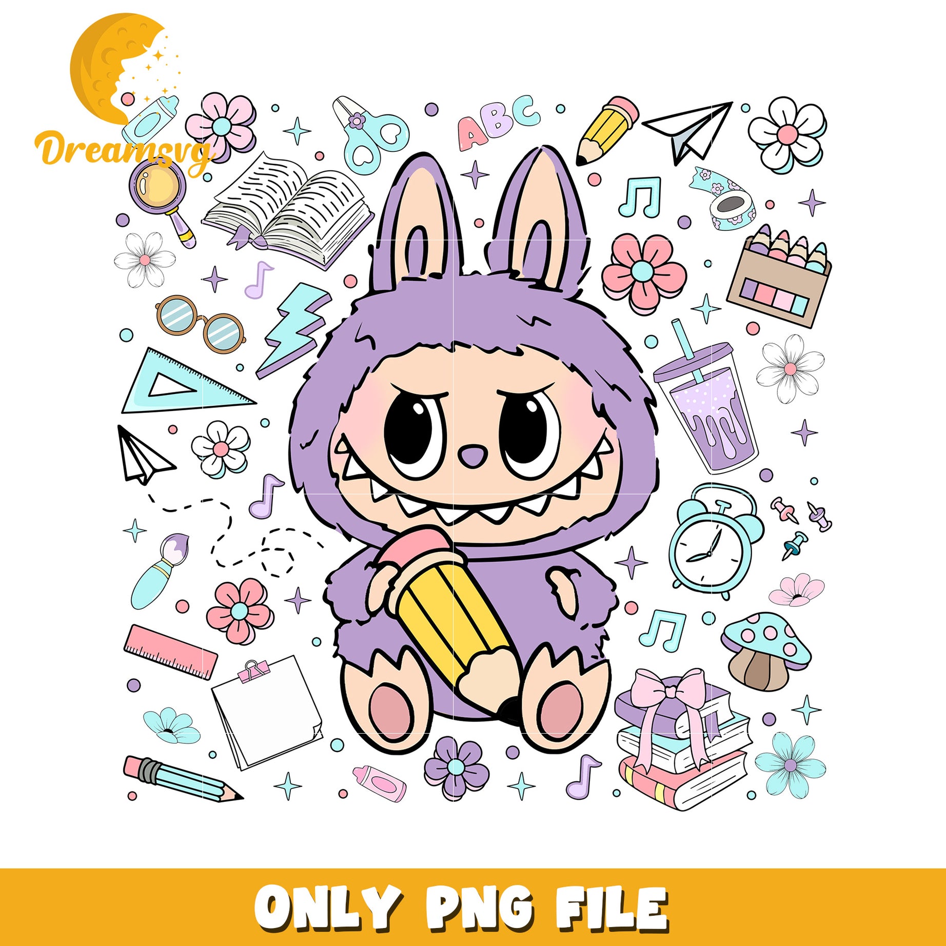 Cute purple labubu png, have a seat labubu​ png, labubu doll png