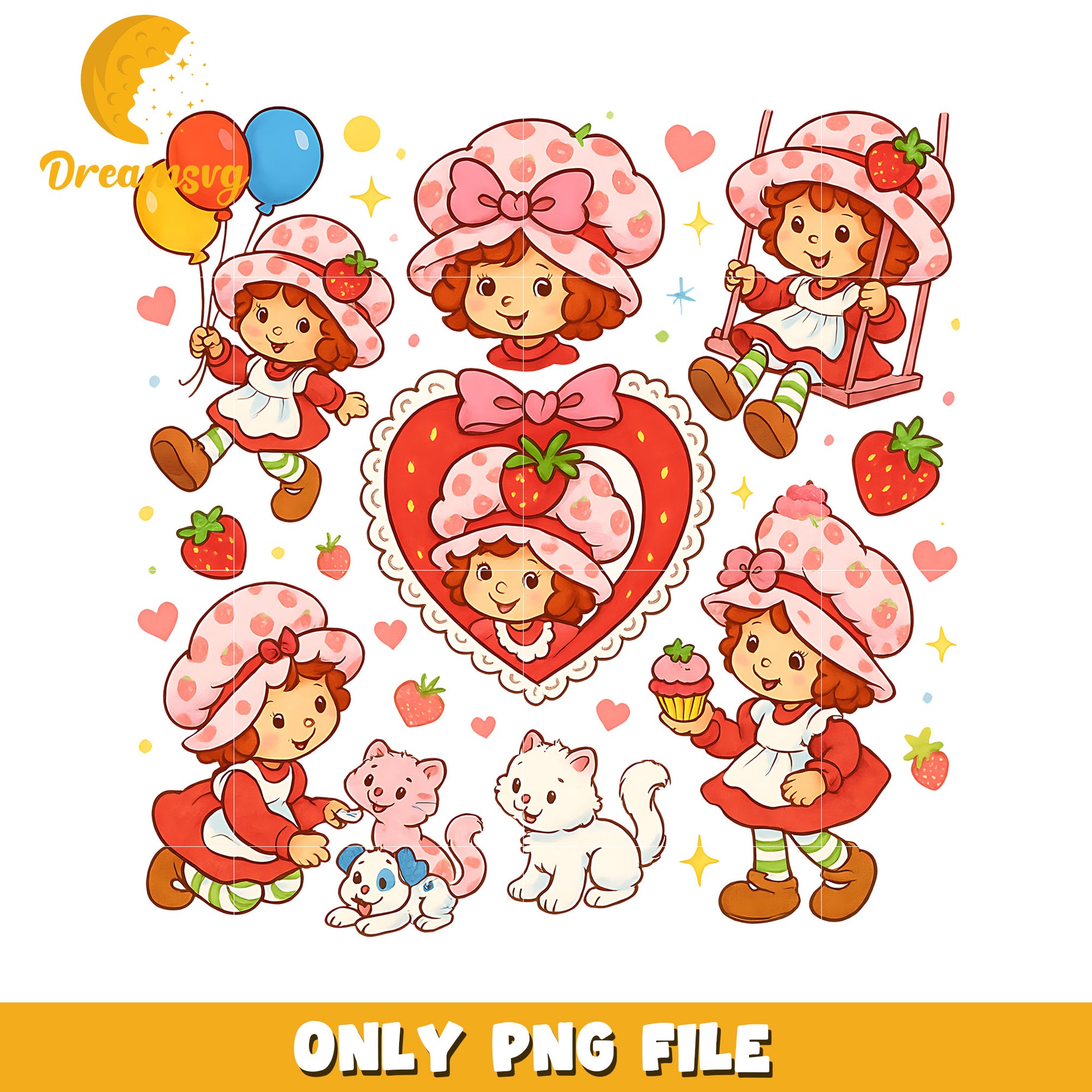 Cute shortcake png, shortcake strawberry png, strawberry shortcake characters png