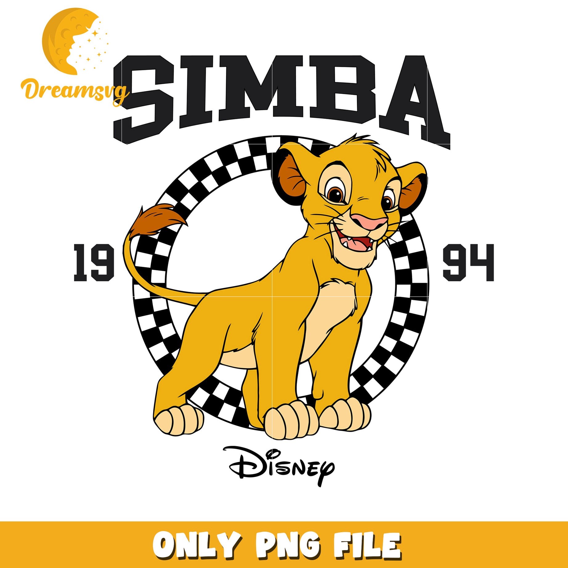 Cute simba design png, baby simba png, simba cartoon png