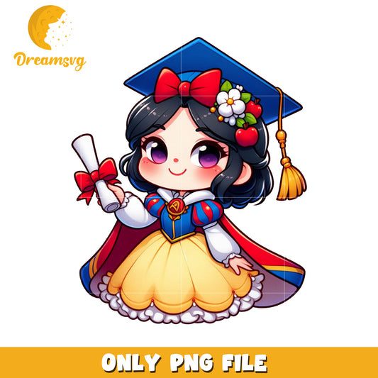 Cute snow white graduation  design png, disney  snow white cartoon png, disney princess png