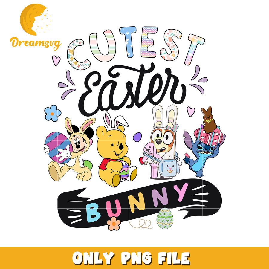 Cutest Easter Bunny Characters PNG Design