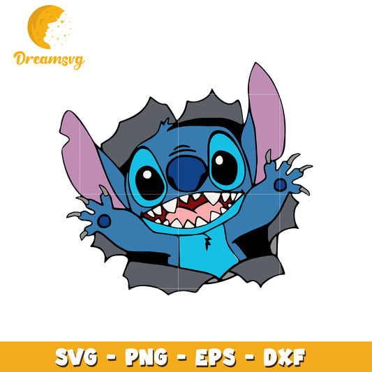 Cute stitch breakout svg, stitch characters svg, disney svg