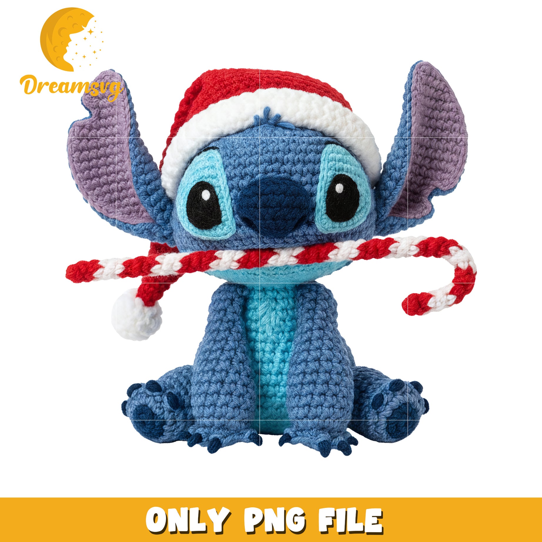 Cute stitch png, christmas cookies​​​ png, yarn art png