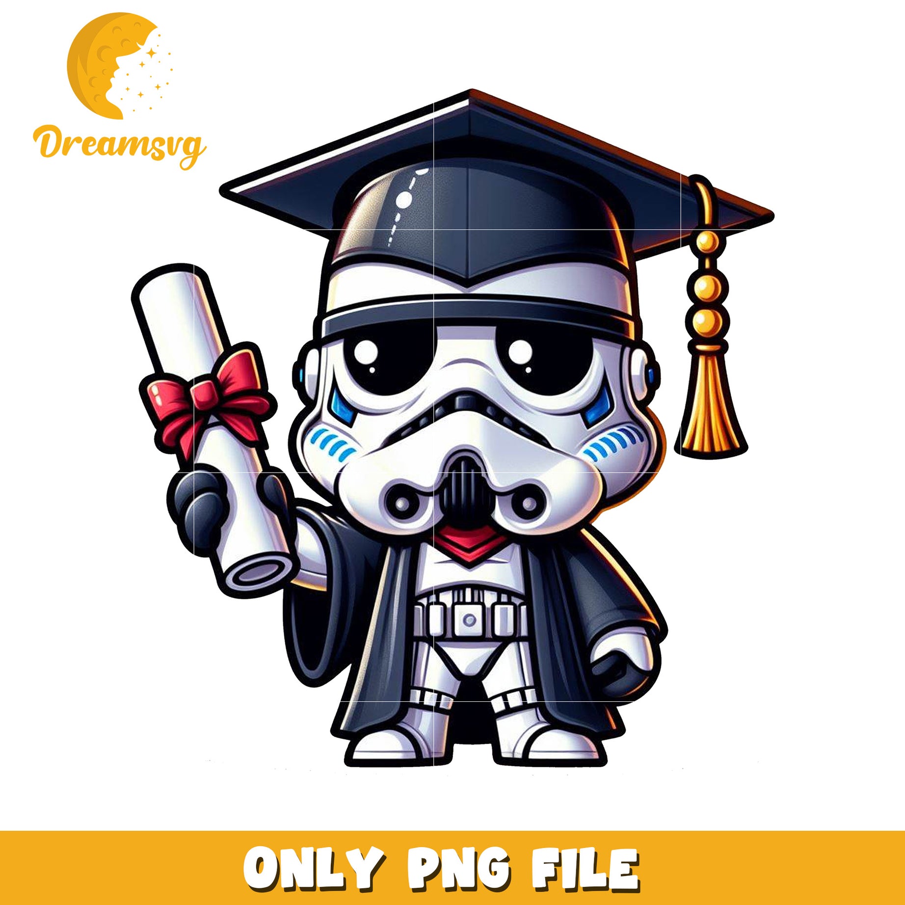 Cute stormtrooper graduation png, star wars movie png, stormtrooper star wars png