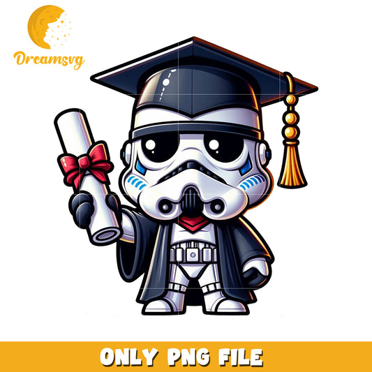 Cute stormtrooper graduation png, star wars movie png, stormtrooper star wars png