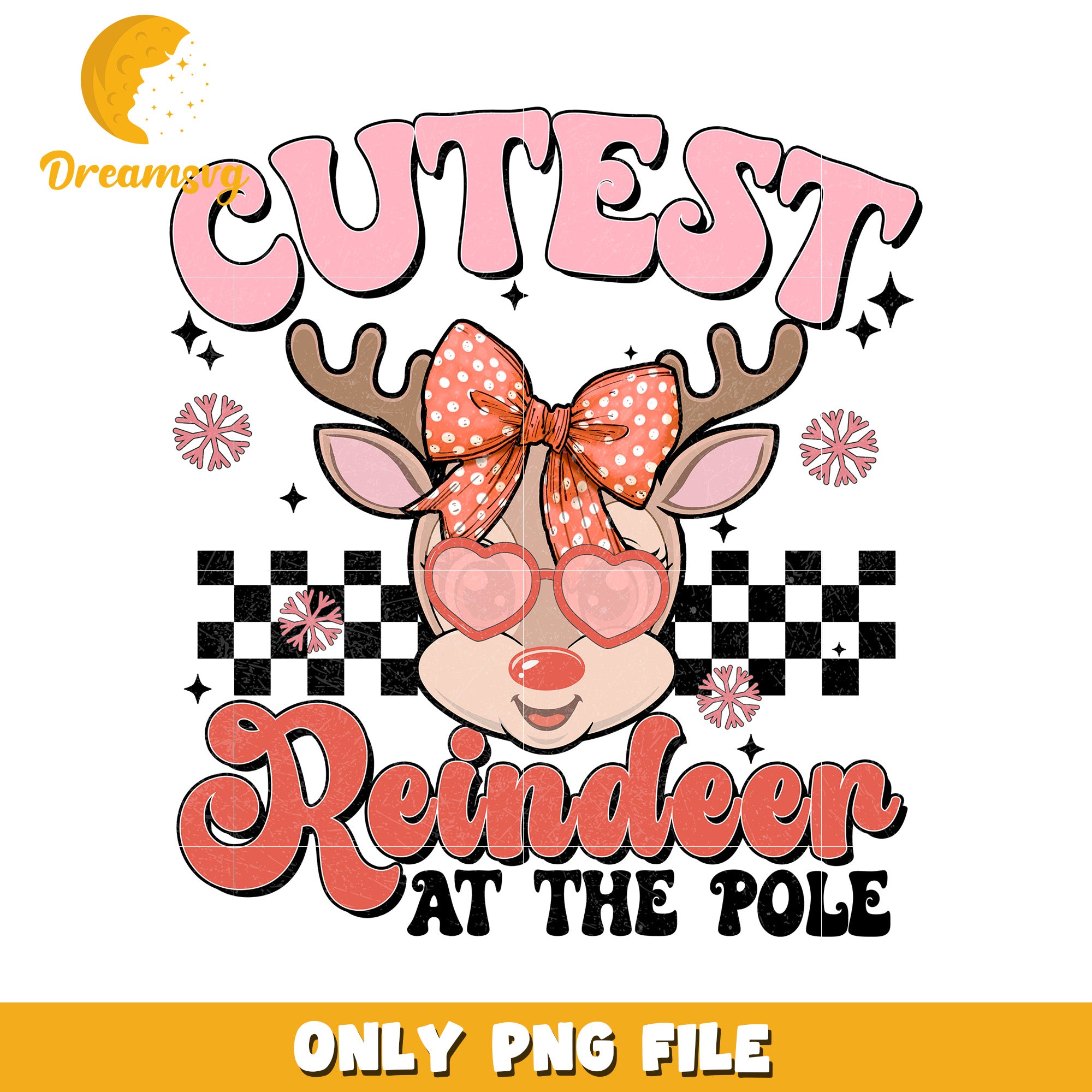 Cutest reideer png, christmas pajamas​ png, winter png