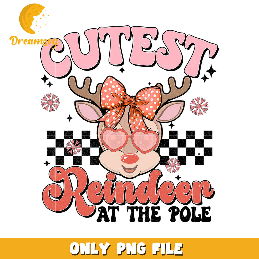 Cutest reideer png, christmas pajamas​ png, winter png