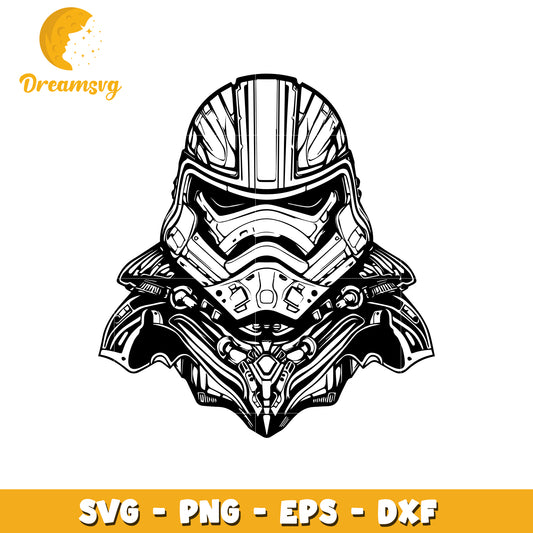 Cyberpunk Trooper Helmet SVG Cut File