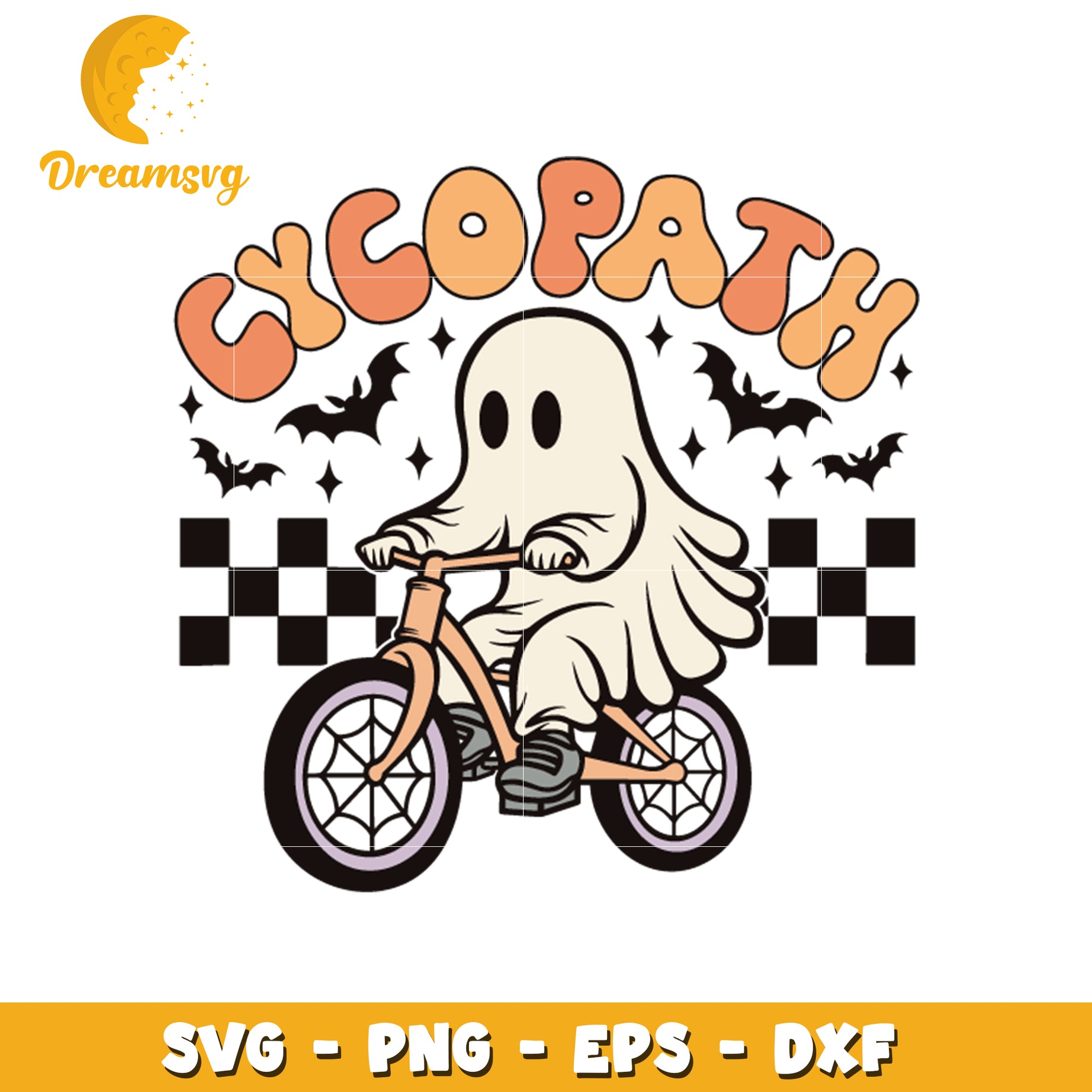 Cycopath ghost halloween svg, ghost svg, halloween svg