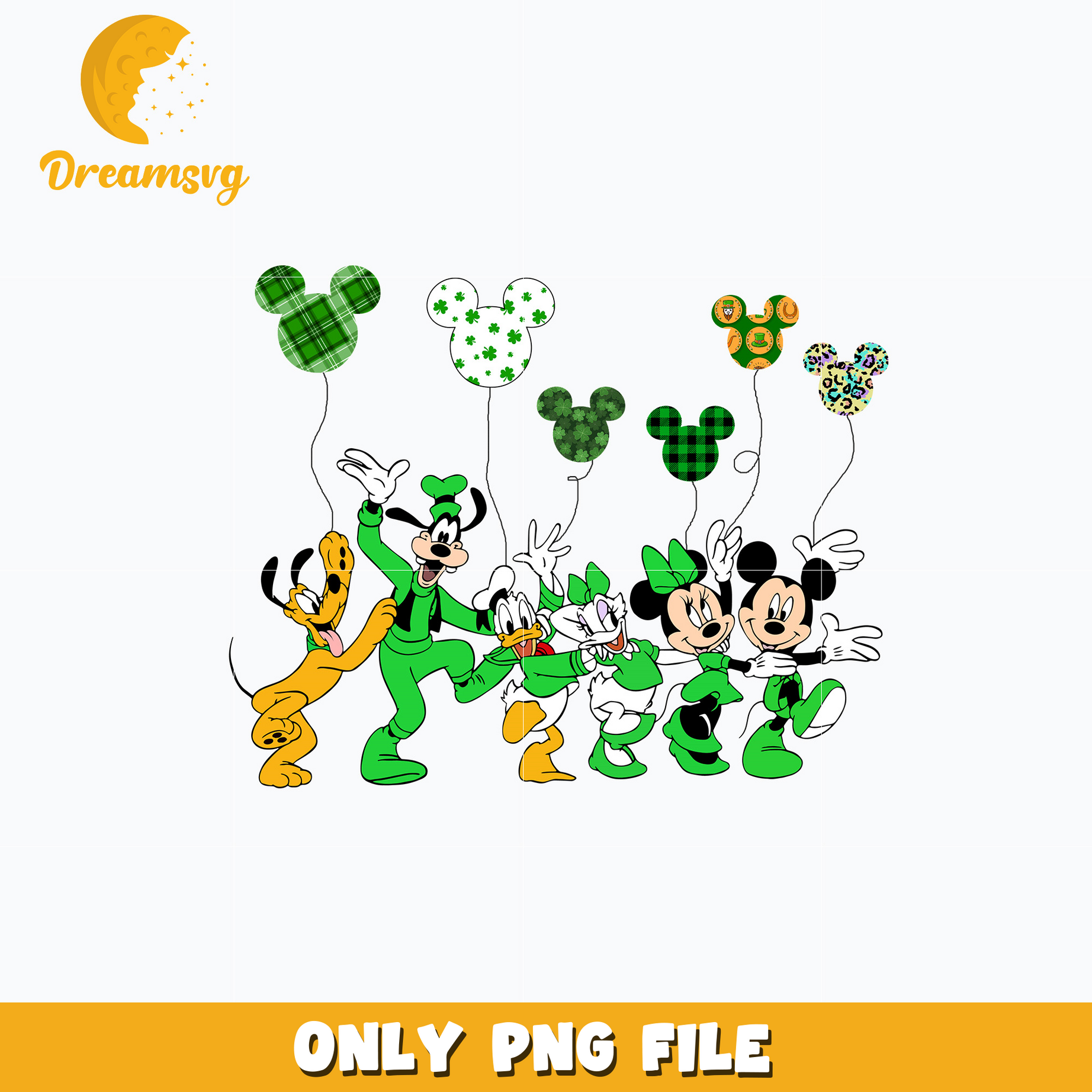 Mickey disney friends patrick's day png