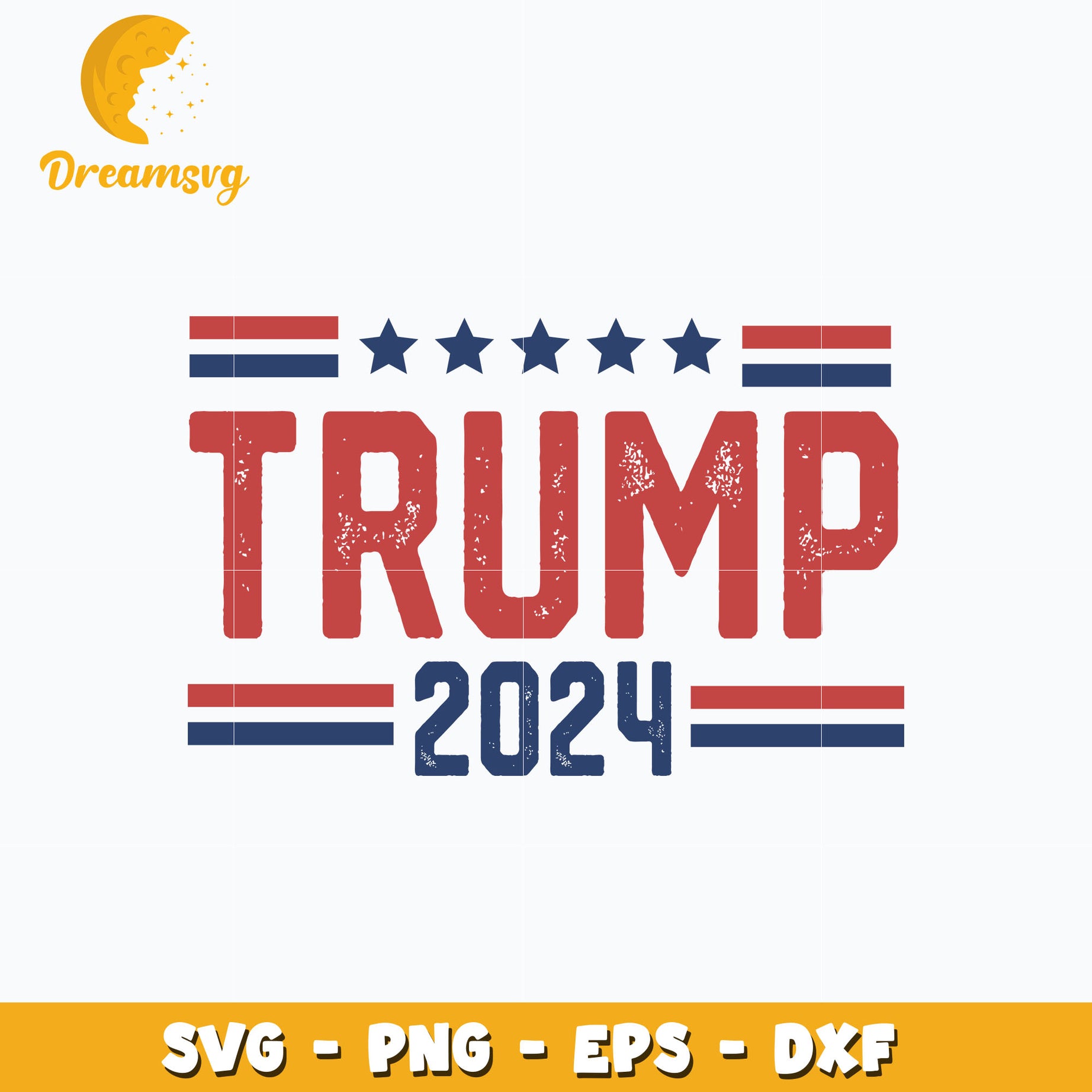 Trump 2024 logo design svg, digital download