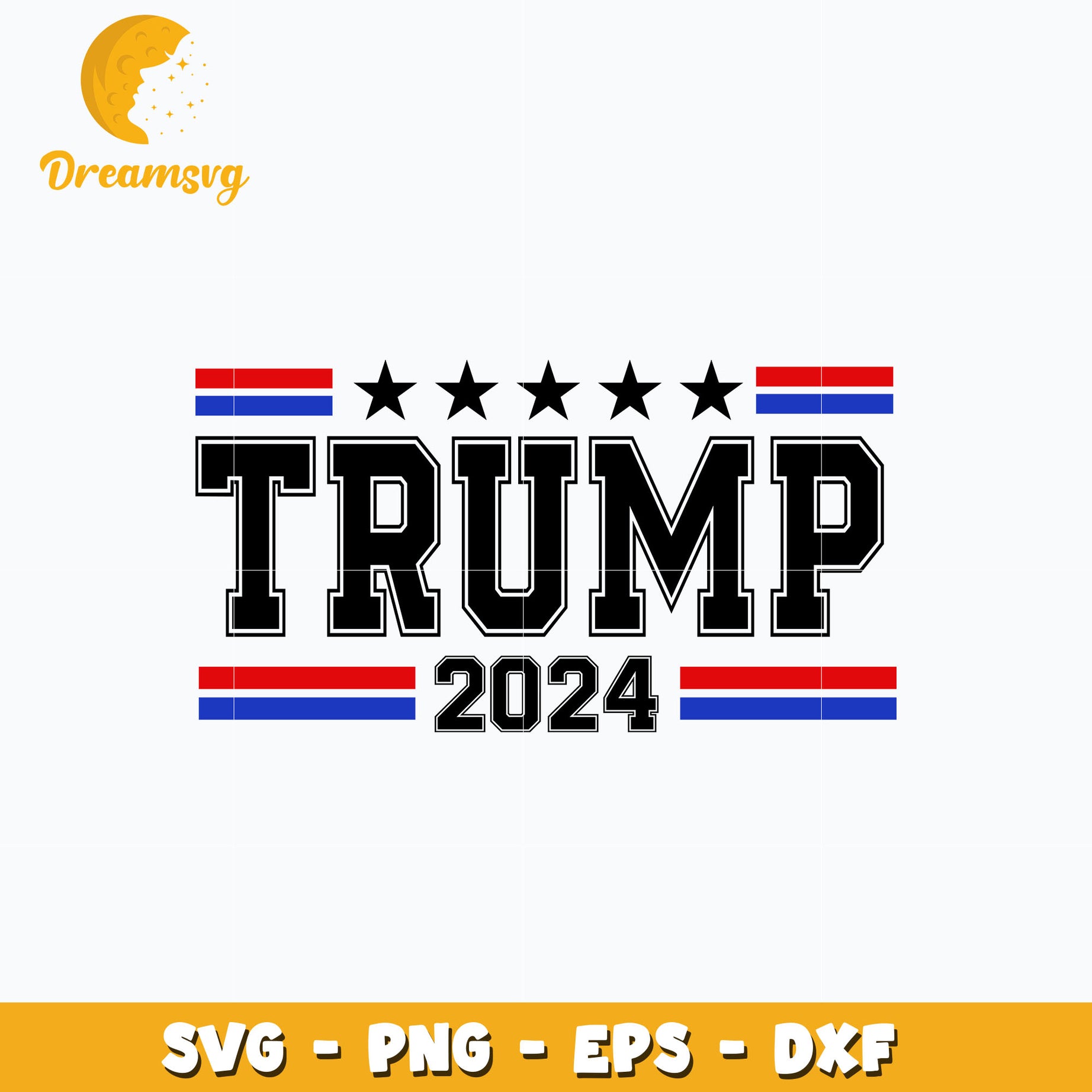 Trump 2024 logo design svg, Instant download