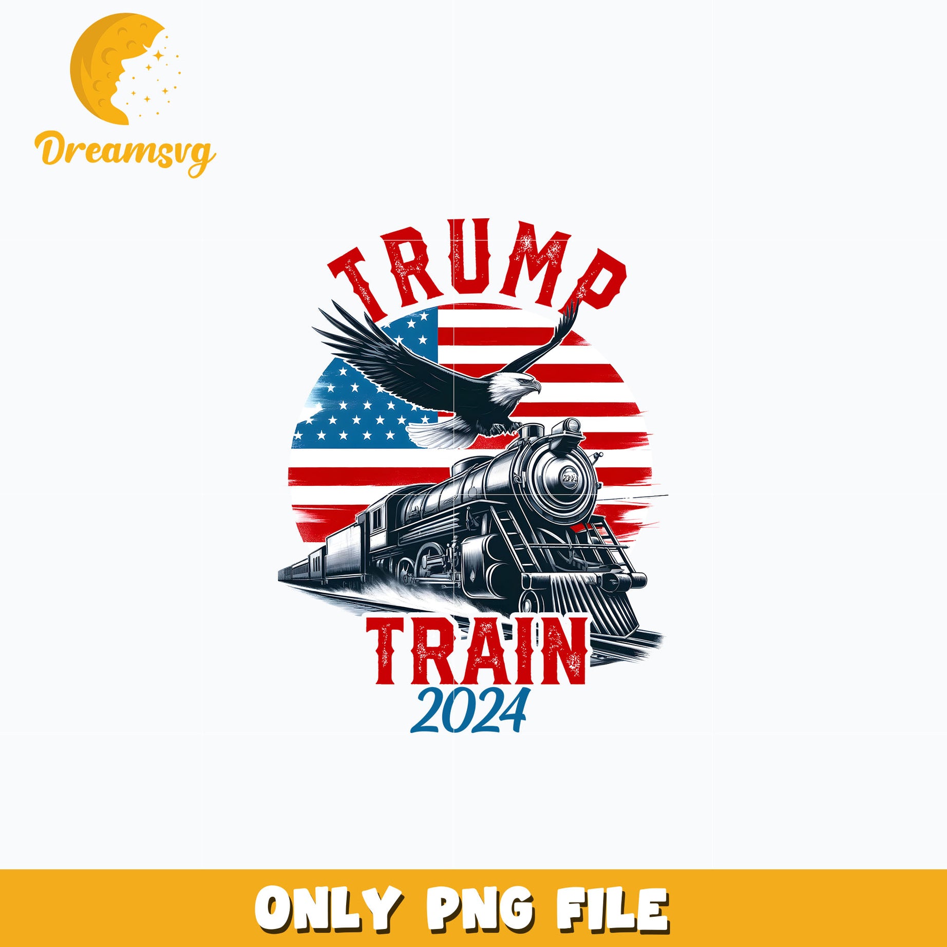 Trump Train 2024 Png, digital download