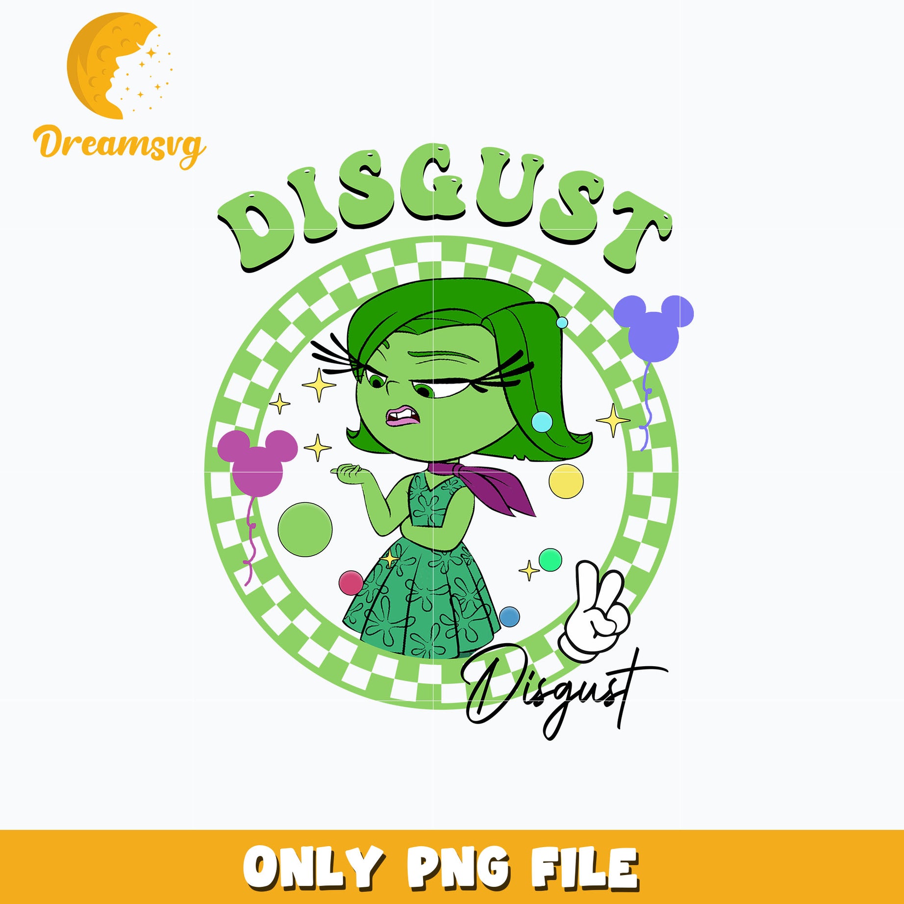 Disgust Inside Out 2 png, digital download