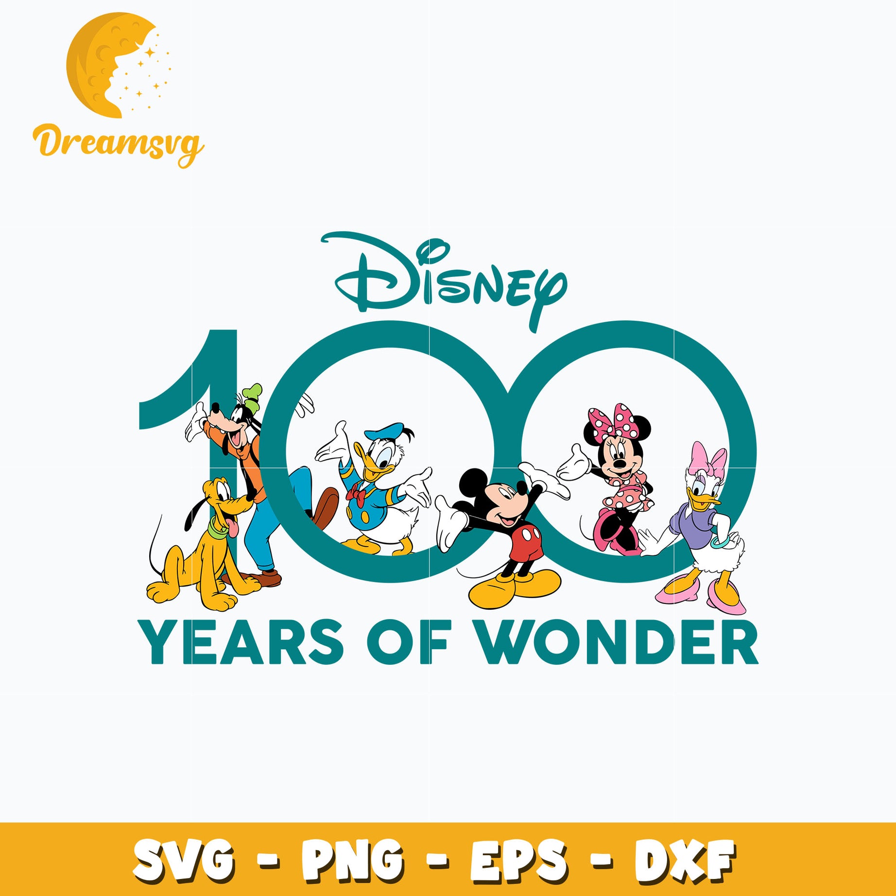 Disney 100 Years Of Wonder svg, mickey and friends svg