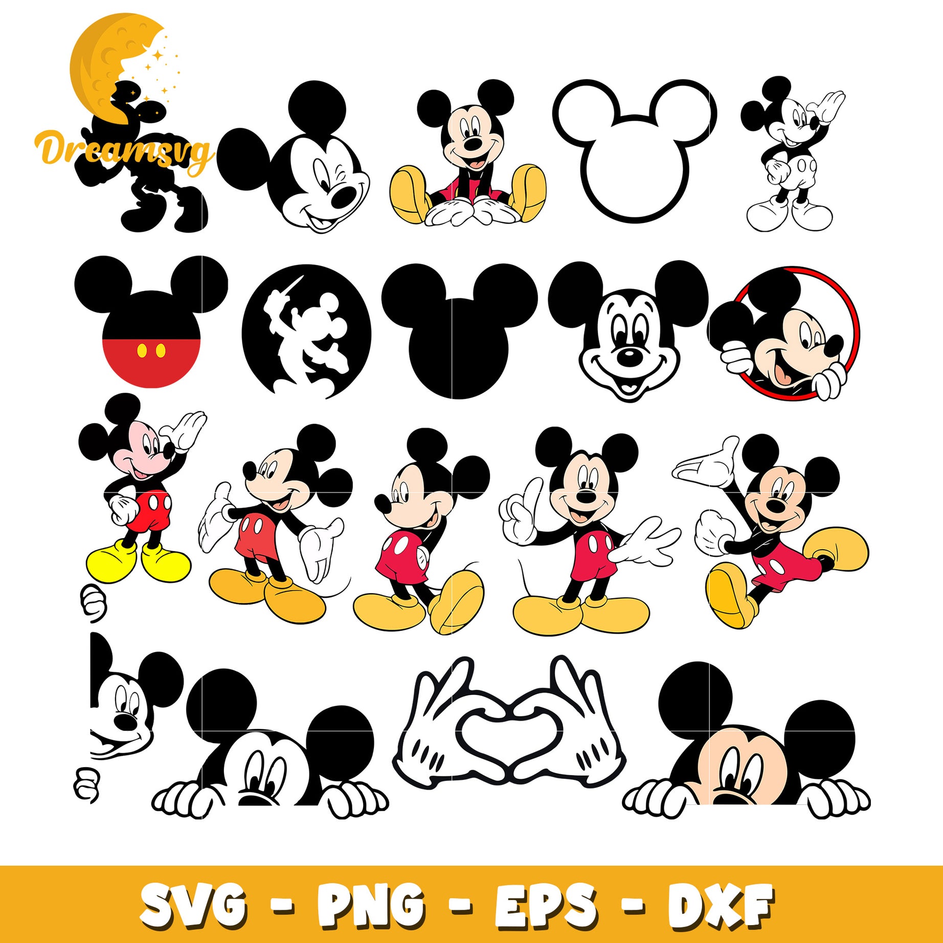 Disney mickey mouse cartoon bundle svg, mickey mouse cartoon​ svg