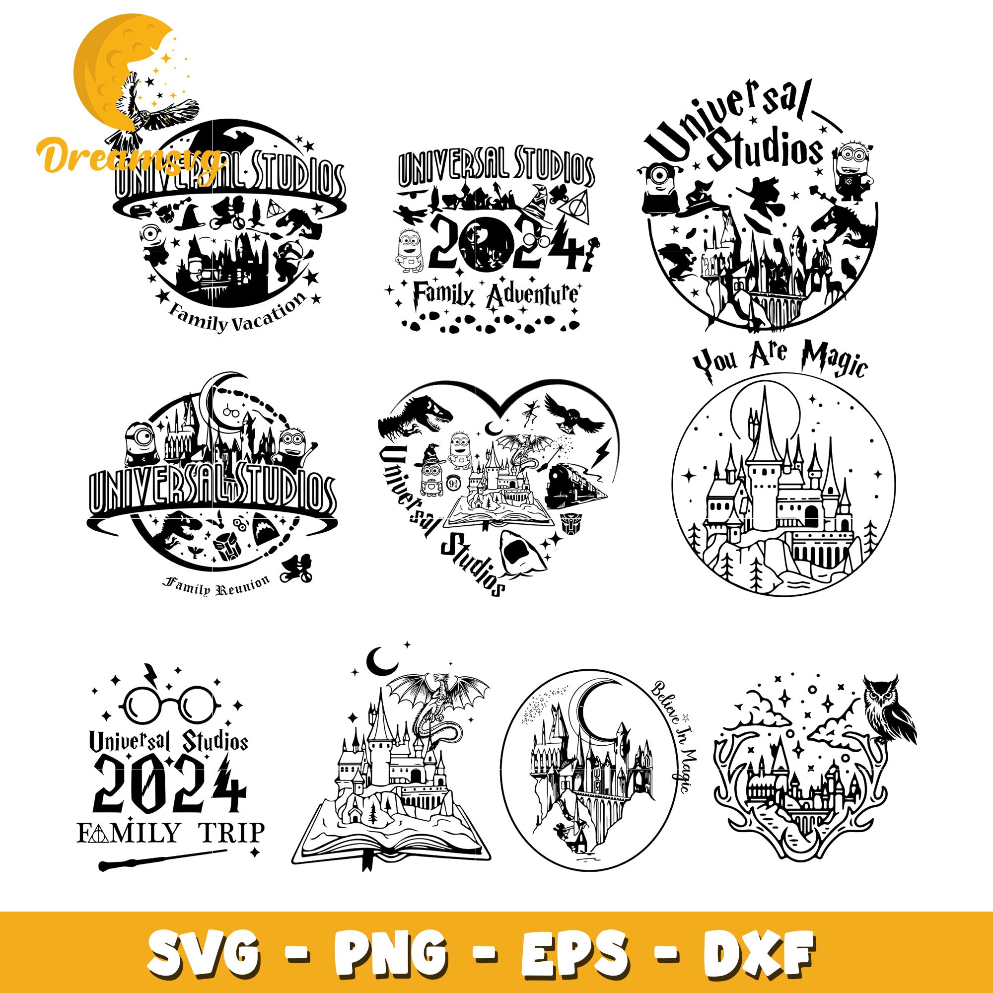 Universal studios moive design bundle svg, universal studio​ svg