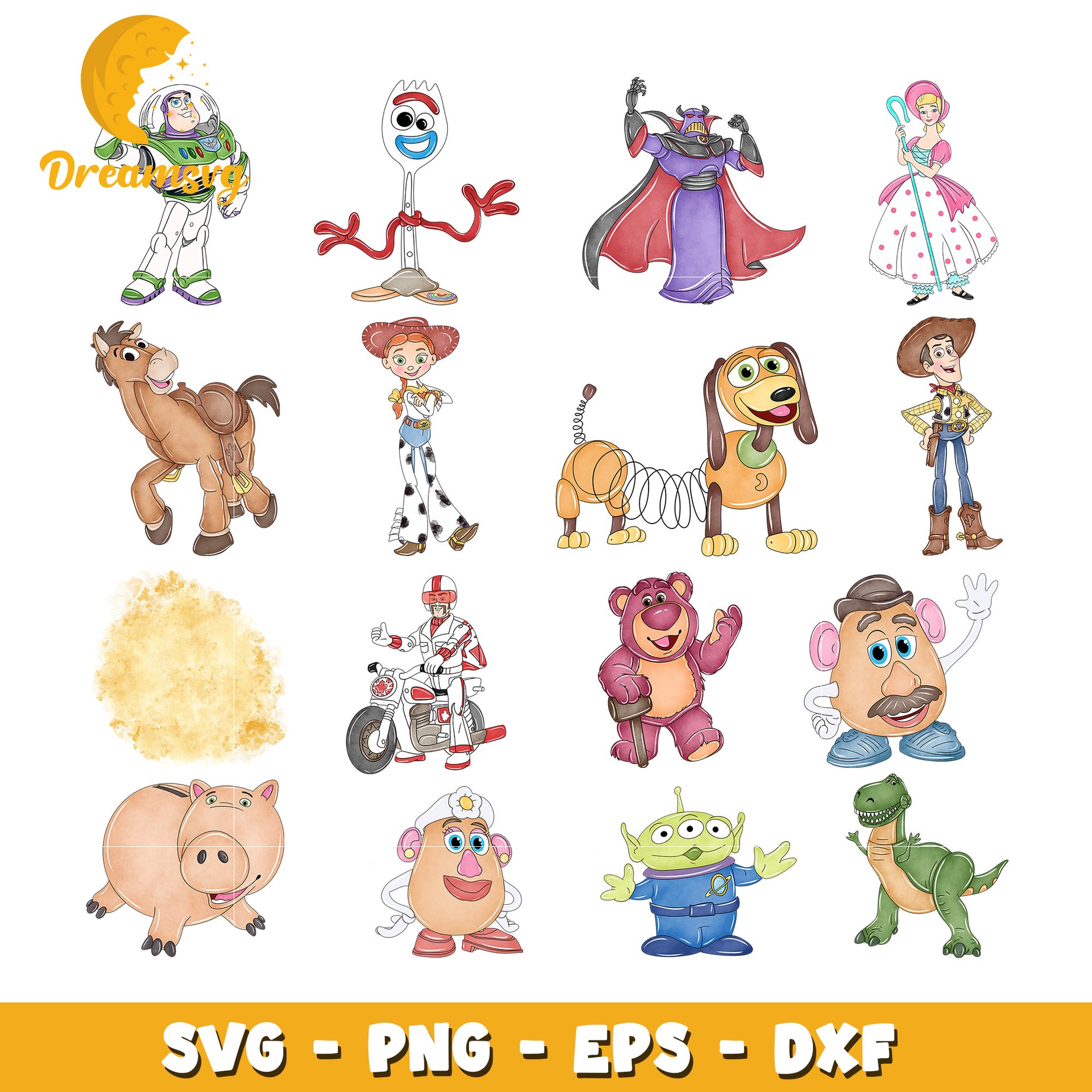 Disney toy story characters design bundle svg, disney toy story svg