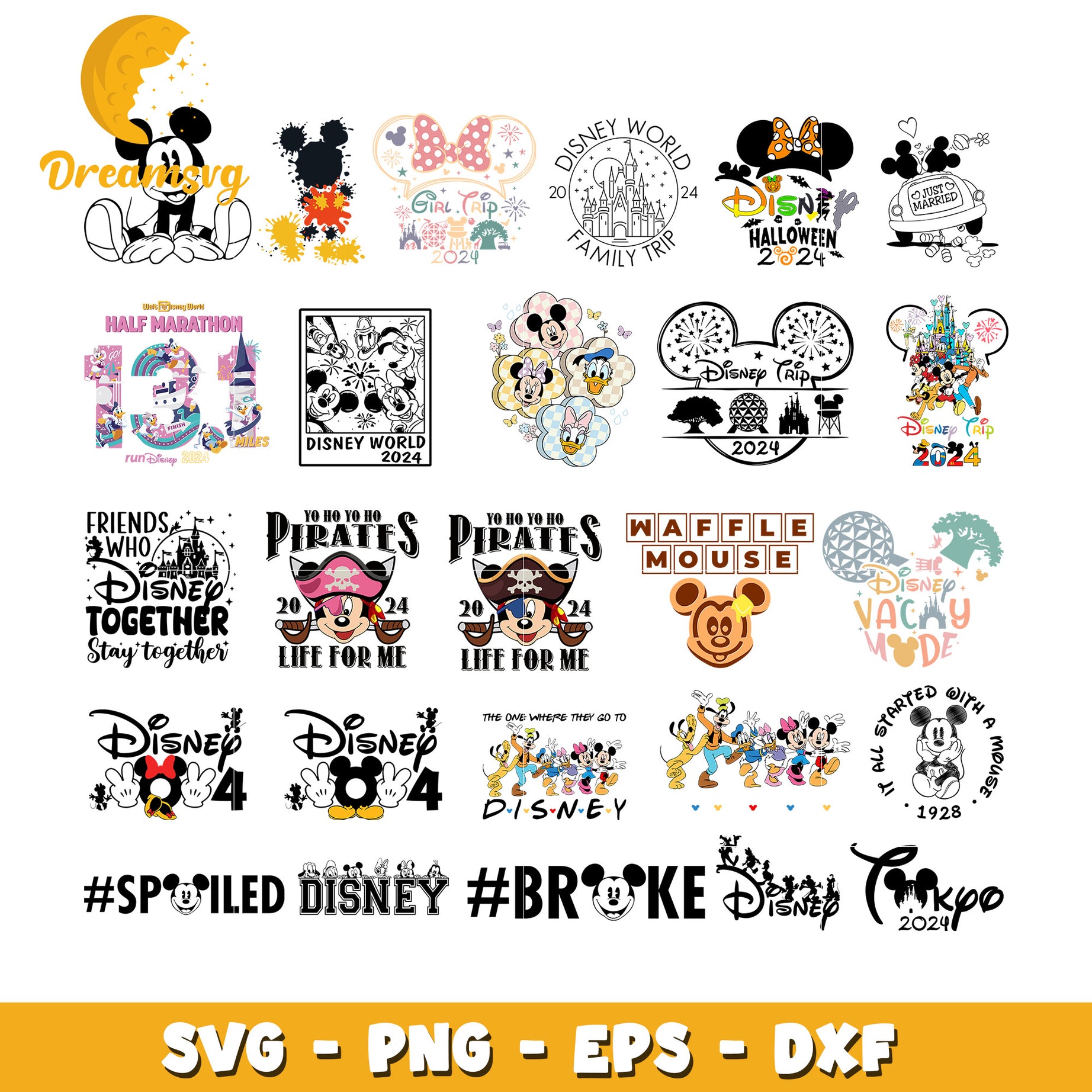 Mickey friends disney 2024 design bundle svg, disney mickey and friends​ svg