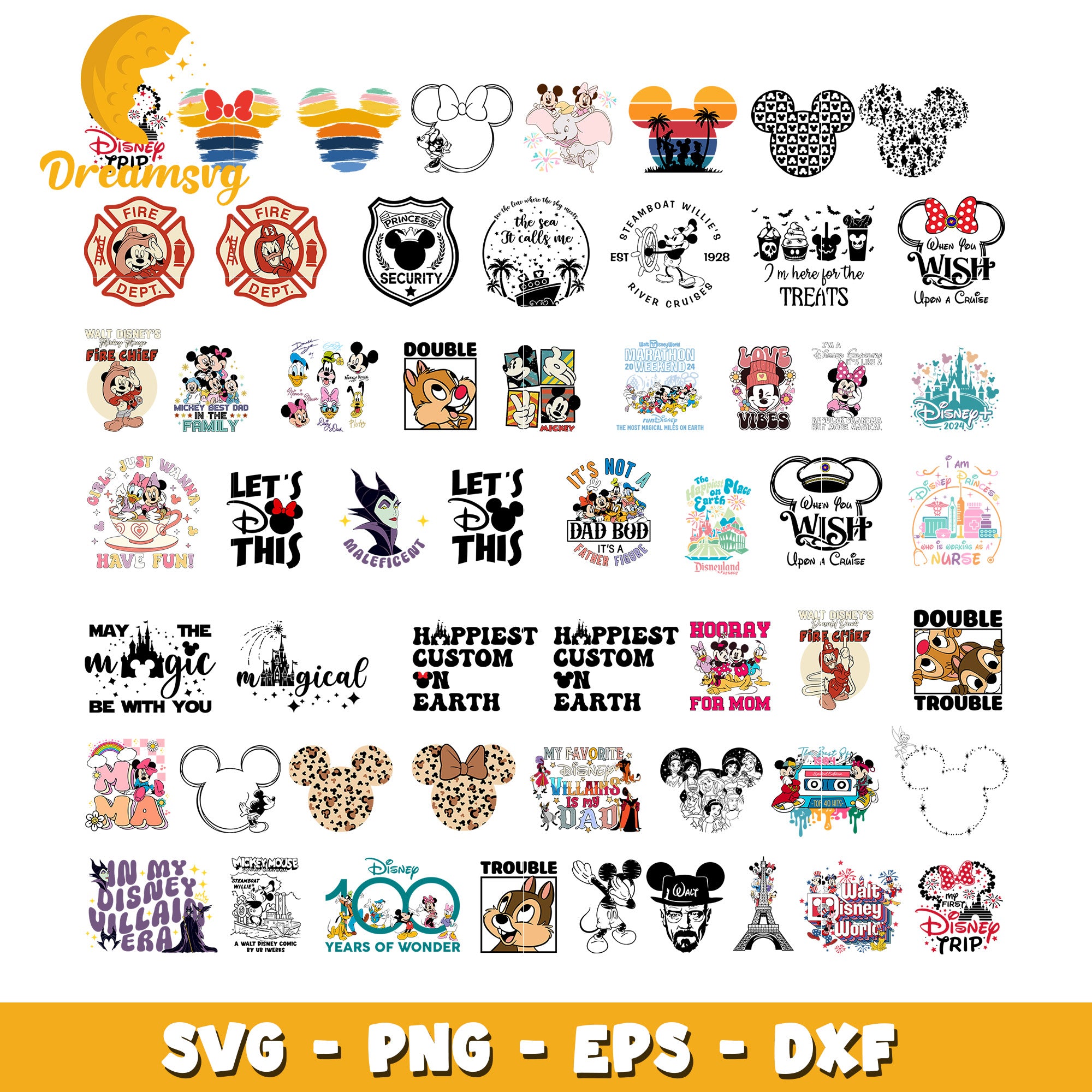 Disney mickey mouse head design bundle svg, let's do this​ svg