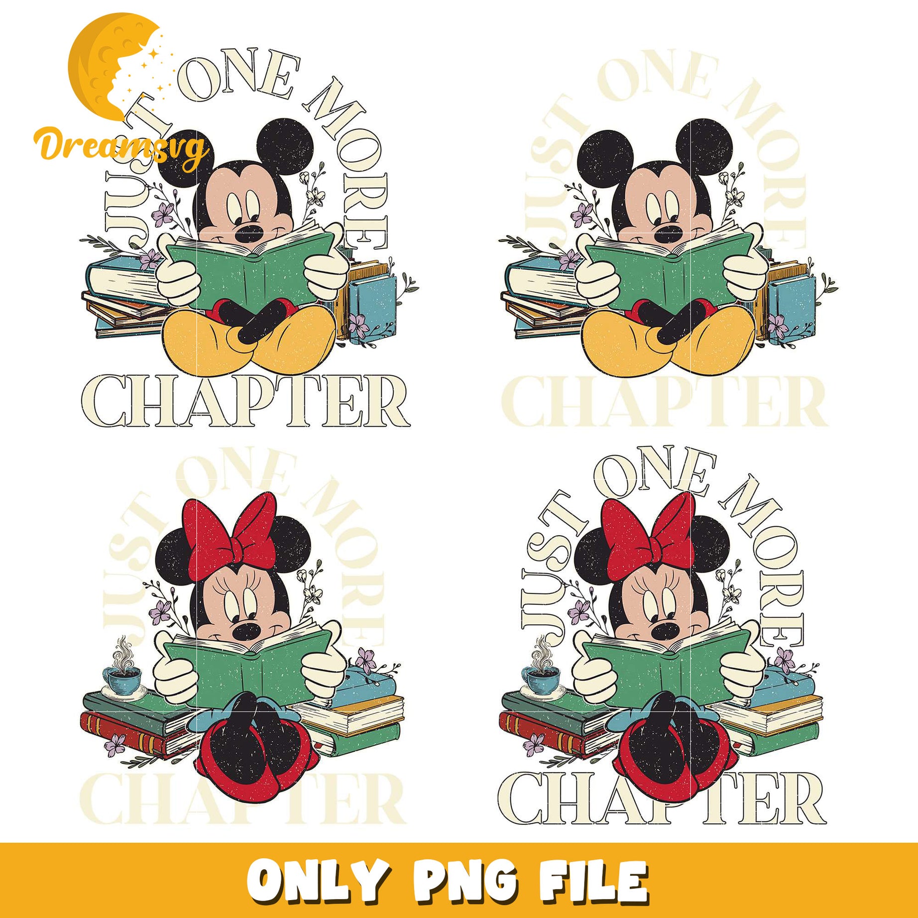 Mickey just one more chapter design bundle png, Mickey mouse png