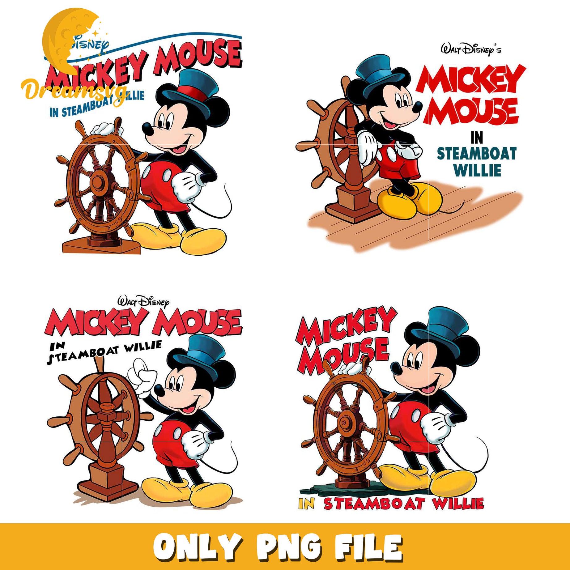 Mickey mouse in steamboat willie bundle png, disney mickey mouse​ png