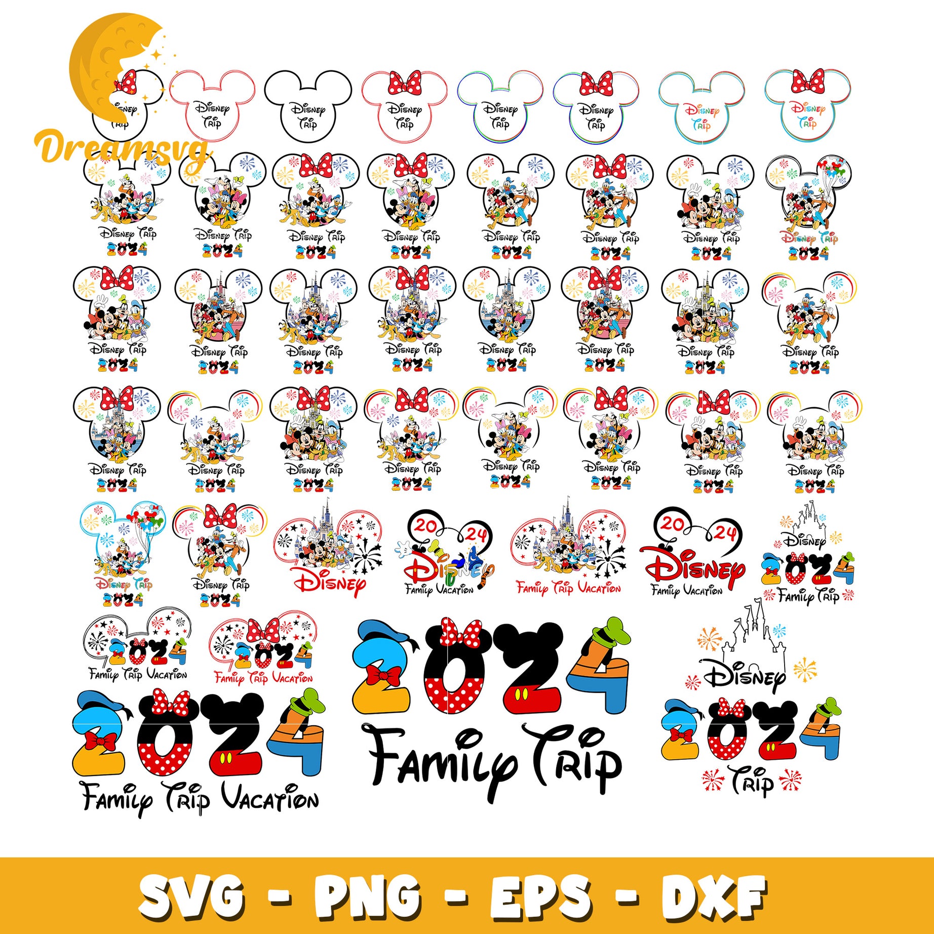 Mickey friends disney trip 2024 bundle svg, disney trips​ svg